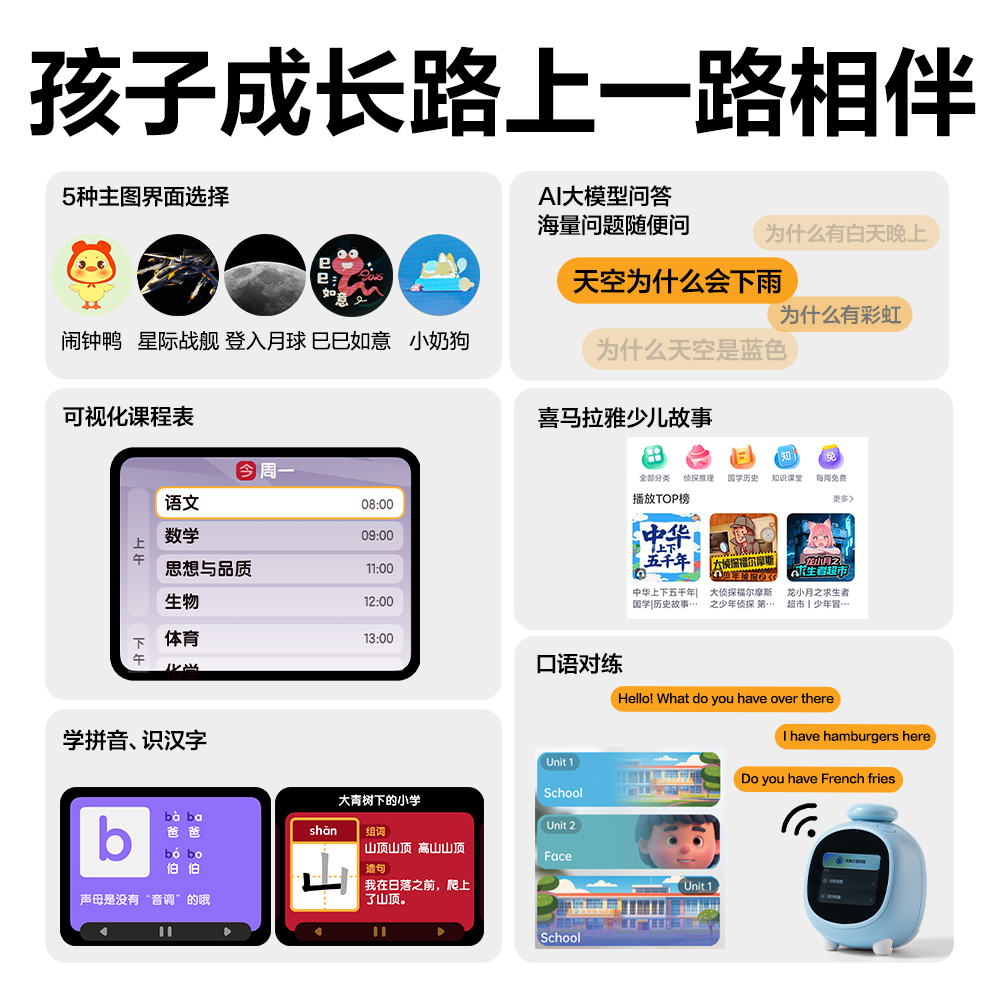 纵横LE111-联网款智能电子钟(蓝)(台)