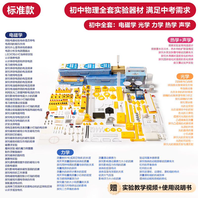 纵横YX408物理实验箱大套装-标准款(混)(盒)