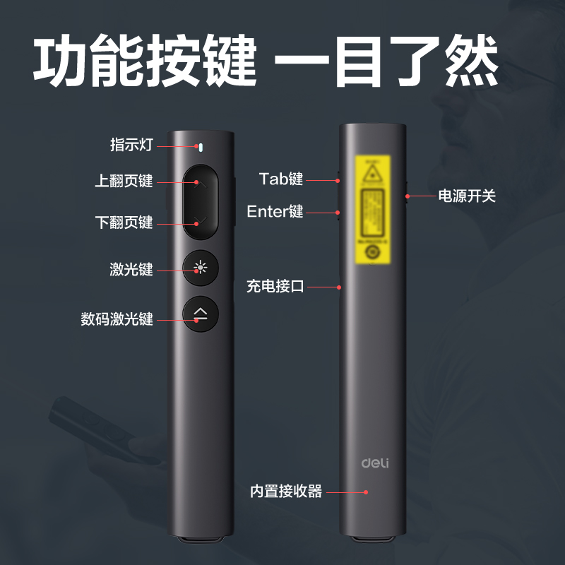 纵横MA223-G激光翻页笔(深灰)(支)