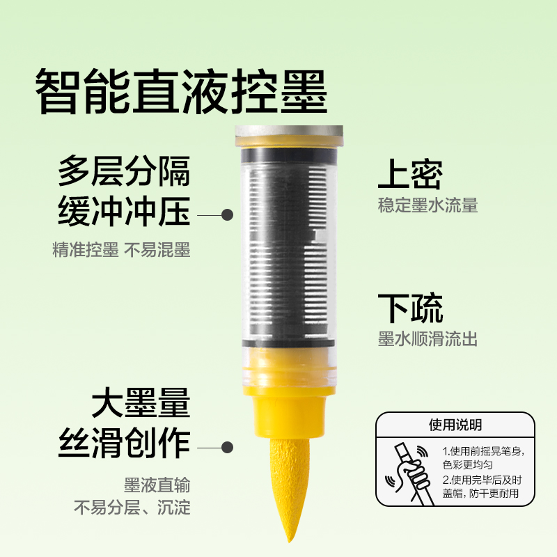 纽赛NS575-36_EVA包圆杆直液式软绘丙烯马克笔(混)(36色/包)