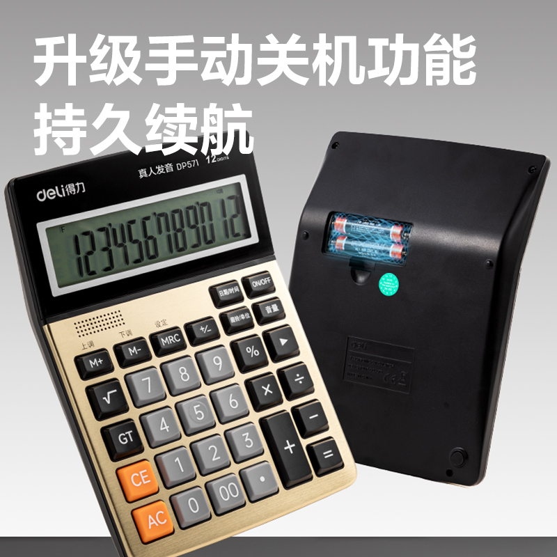 纵横DP571语音计算器(金色)(台)