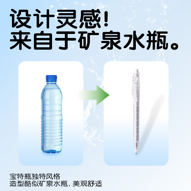 纵横SA566-2速干按动常规中性笔0.5mmST笔头(黑)(2支/盒)