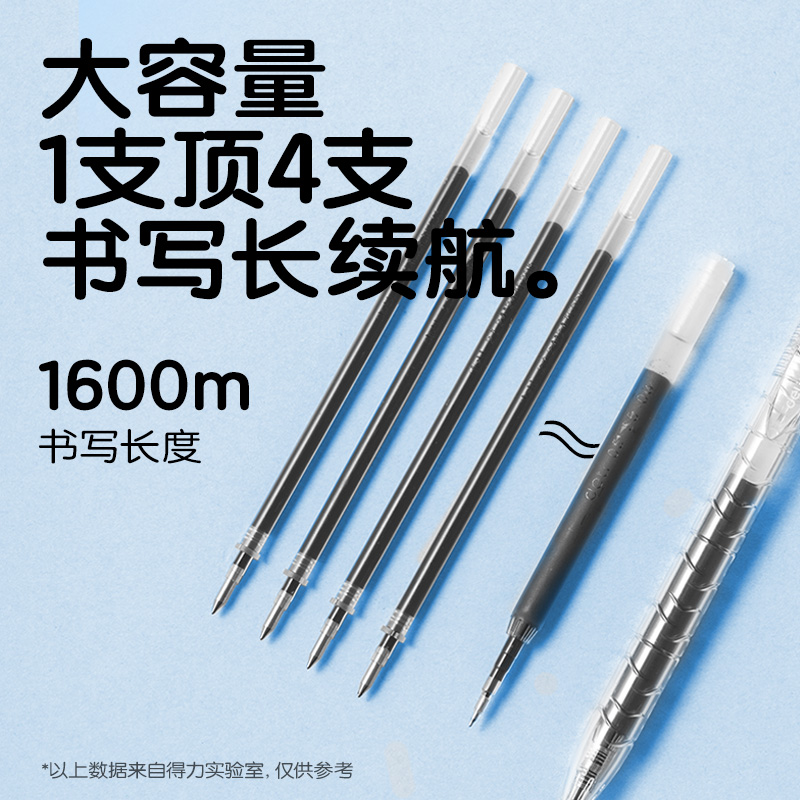 纵横SA566-2速干按动常规中性笔0.5mmST笔头(黑)(2支/盒)