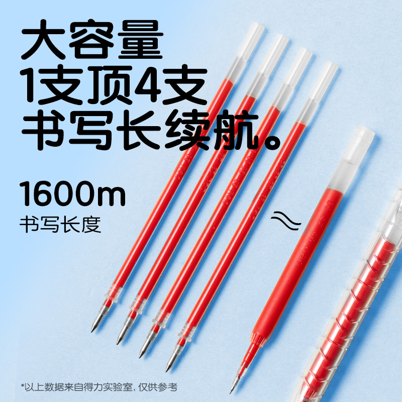 纵横SA566-2速干按动常规中性笔0.5mmST笔头(红)(2支/盒)