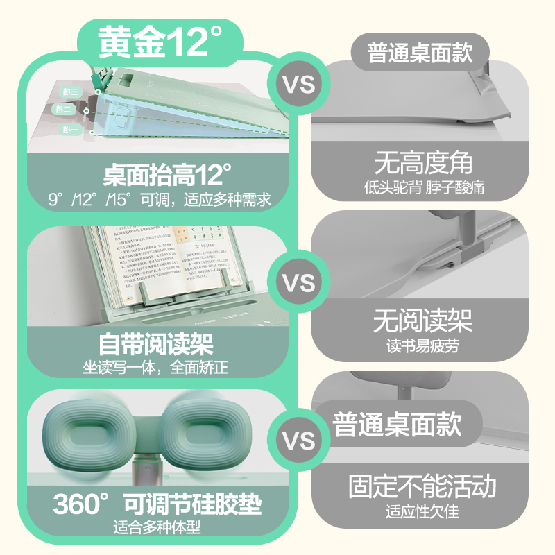 纵横YX164可调节角度坐姿矫正器(绿色)(盒)