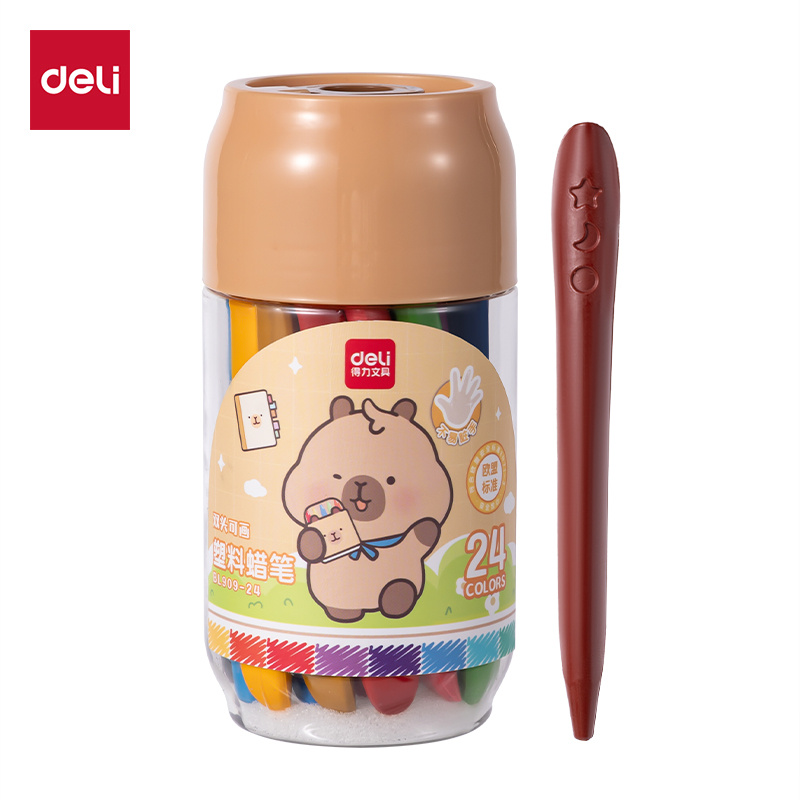 纵横BL909-36三角杆塑料蜡笔(混)(36色/桶)