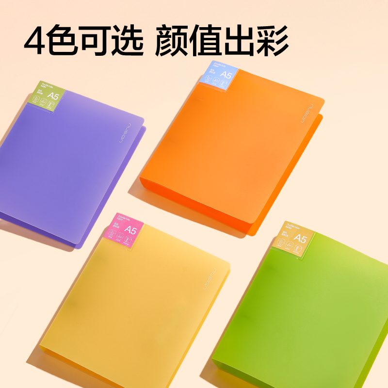 纽赛NS361-A5双孔资料收纳夹(混)(个）
