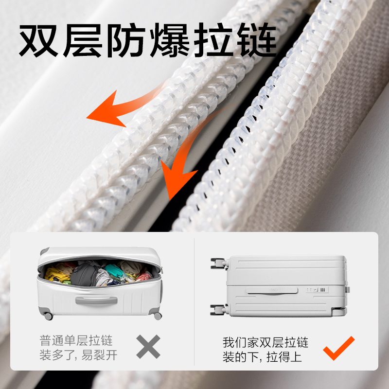 纵横BG601宽拉杆行李箱(白-20寸)(个)