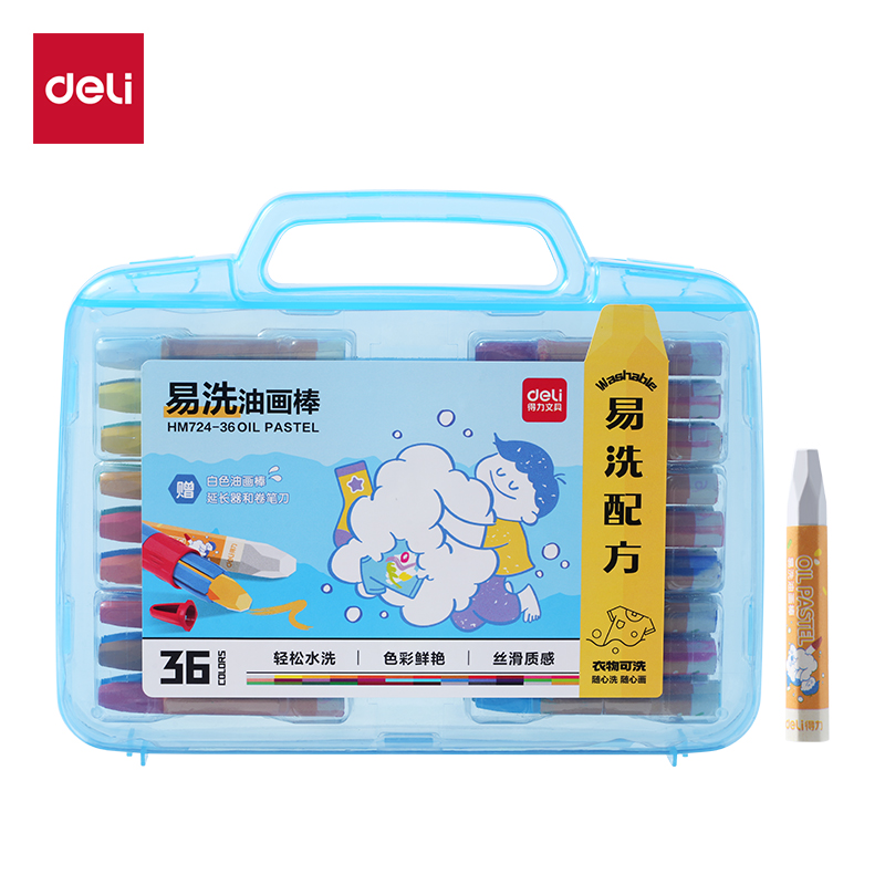 纵横HM724-36易洗六角杆油画棒(混)(盒)