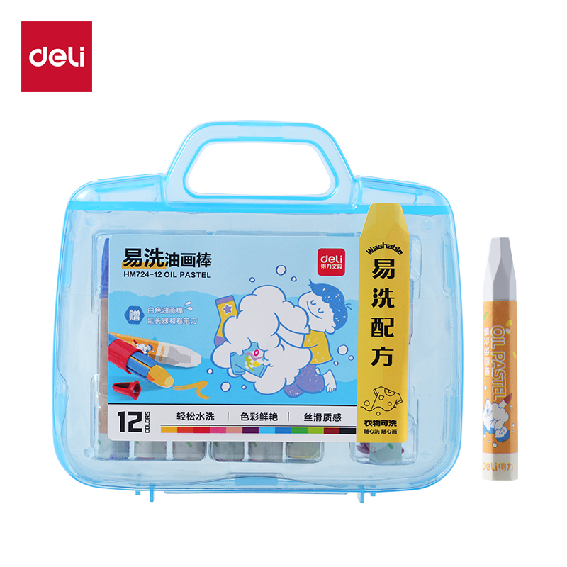 纵横HM724-12易洗六角杆油画棒(混)(盒)