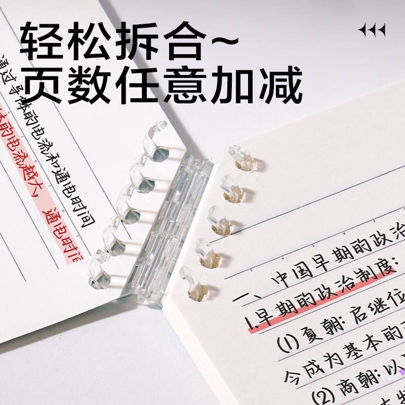 纵横BDHB5-05三顾喵庐斜翻可开合活页本-B5 50张(棕)(本)