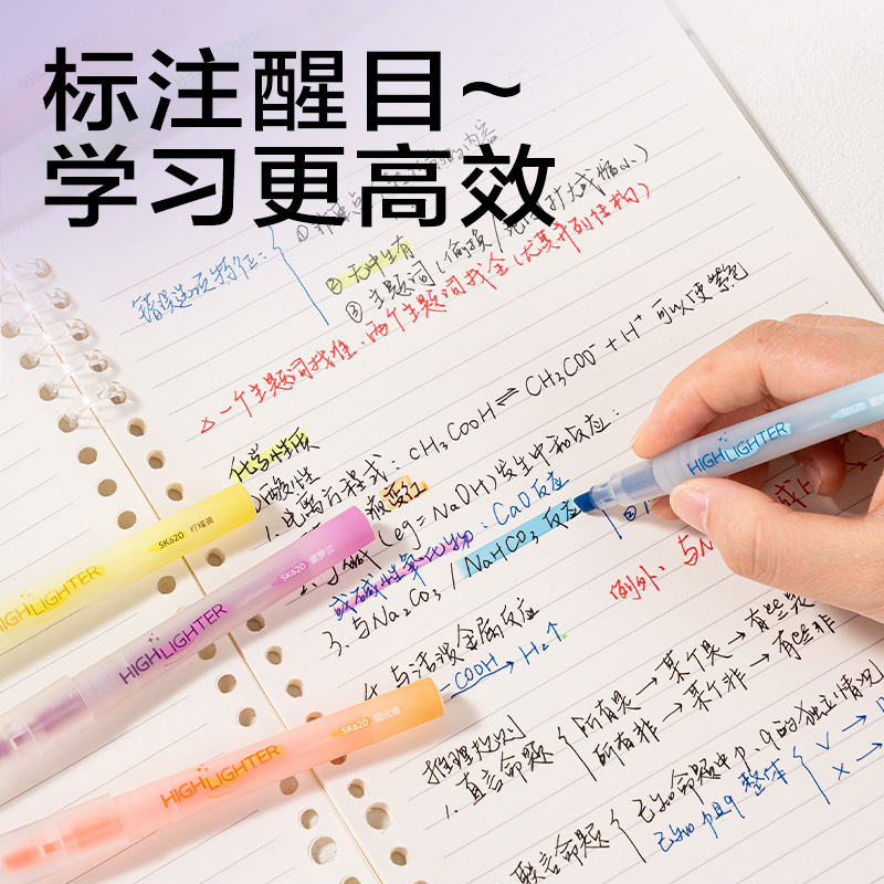 纵横SK619荧光笔(混)(6支/盒)