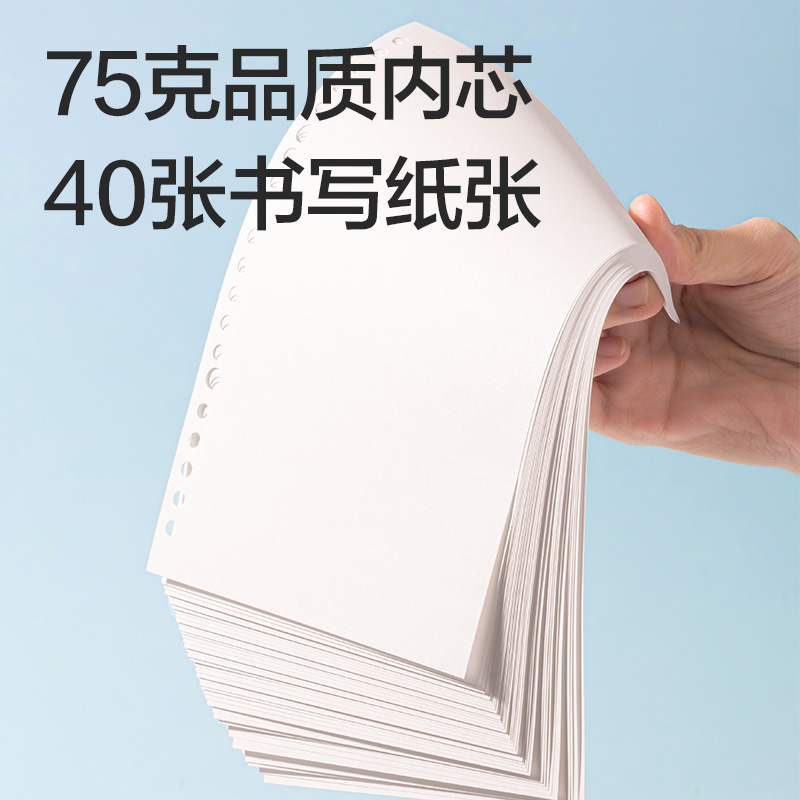 纵横NB540护眼可打印活页替芯75g-B5-40张(混)(本)