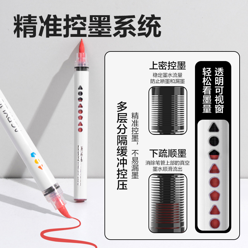 纵横HM379-36_PP桶装直液式软绘丙烯马克笔(混)(36色/筒)
