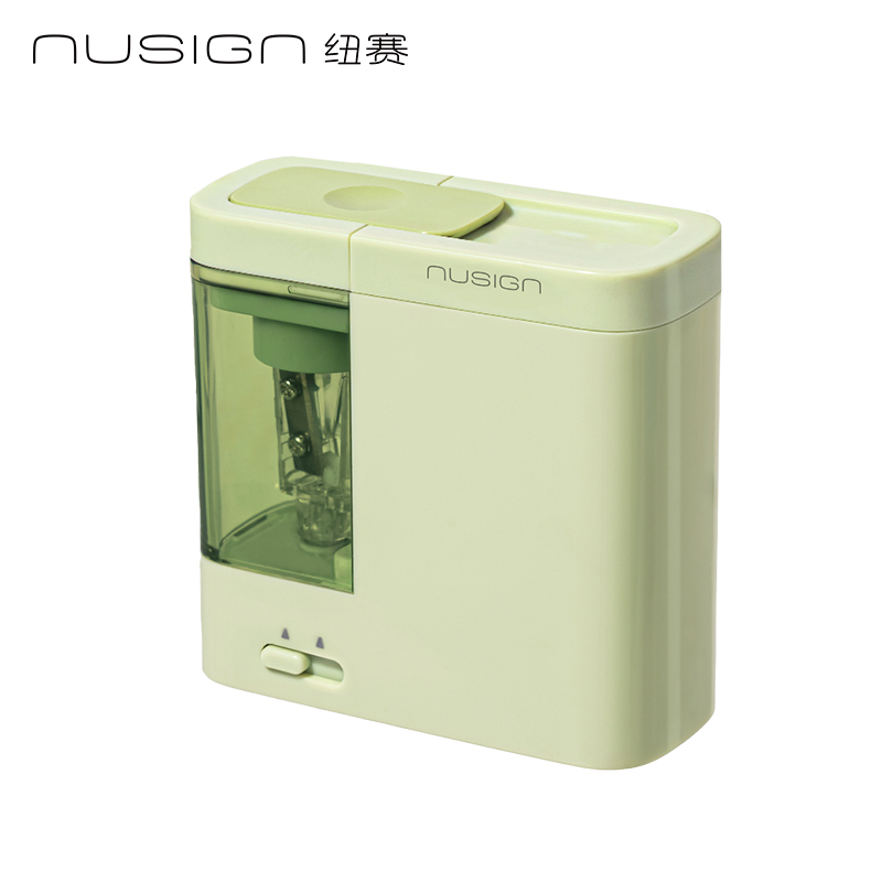 纽赛NS071EASY电动防尘门卷笔刀(旷野绿)(个)