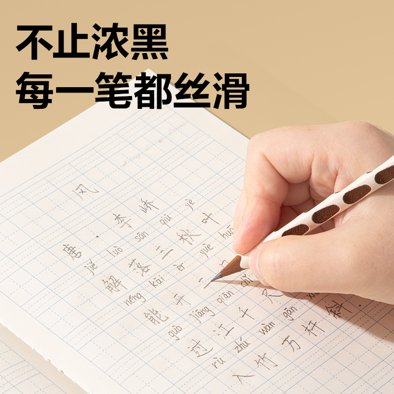纵横HC856-HB棕木洞洞书写铅笔HB(混)(10支/盒)