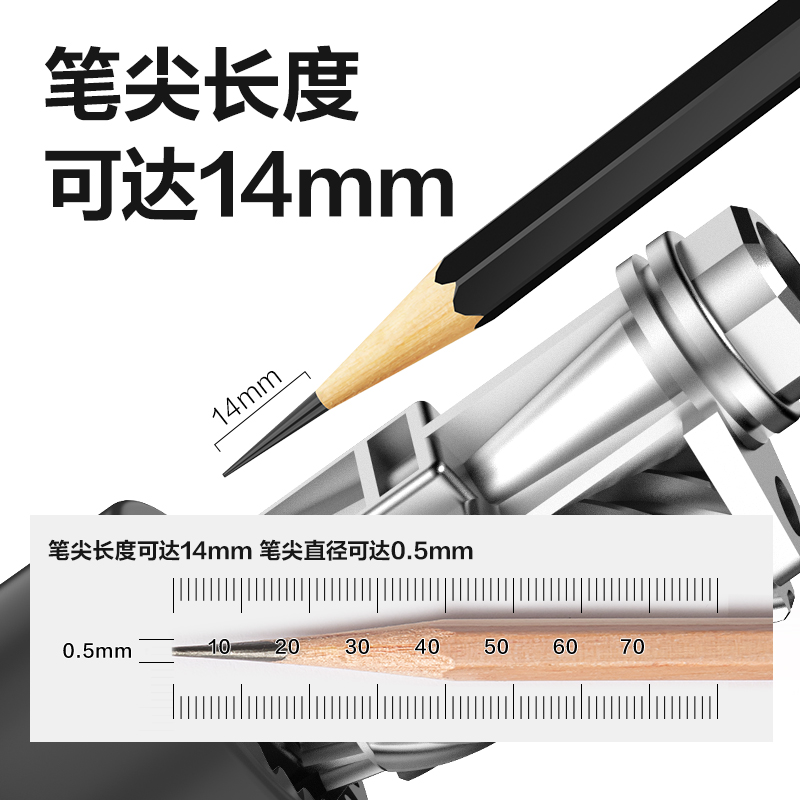 纵横VB93美术削笔机(透明黑)(盒)