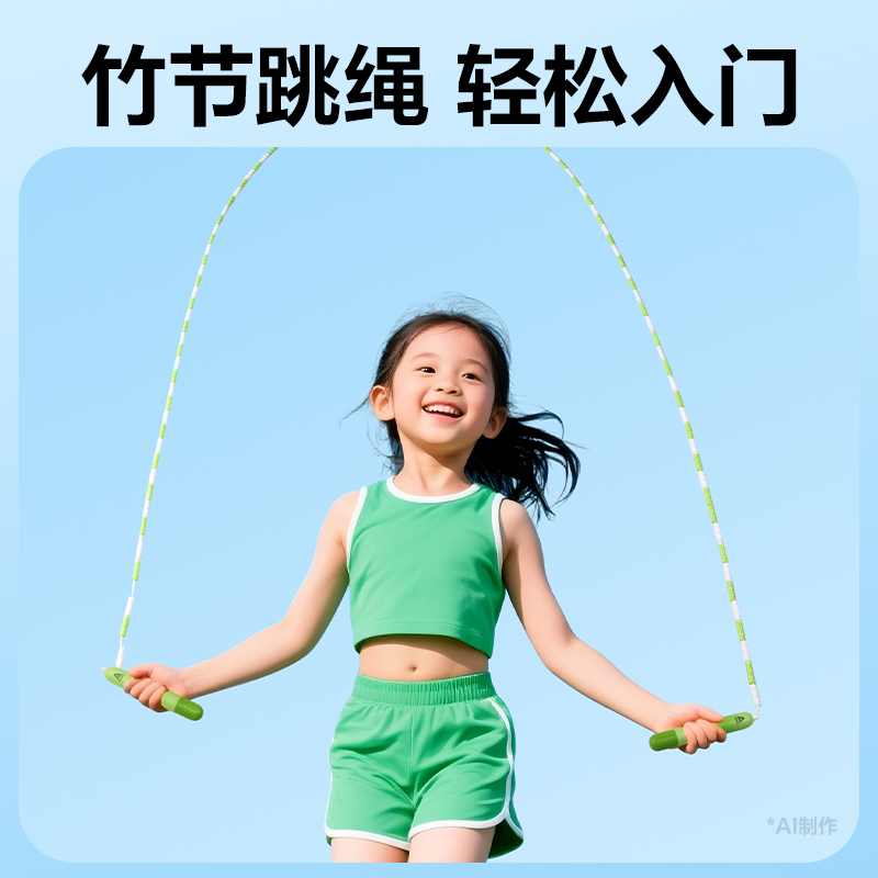 安格耐特FT151不计数竹节跳绳(绿色)(根)