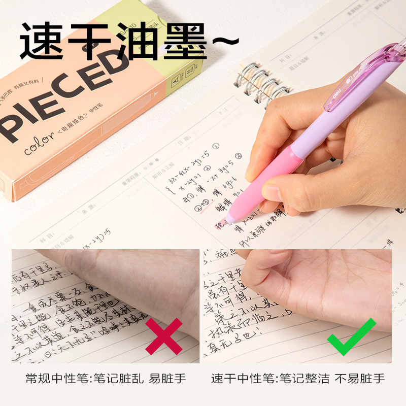 纵横SA410速干按动常规中性笔0.5mmST头(黑)(5支/盒)