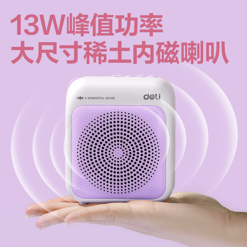 纵横LT915J多彩扩音器音响(领夹)(13W)(2000mAh)(紫)(台)