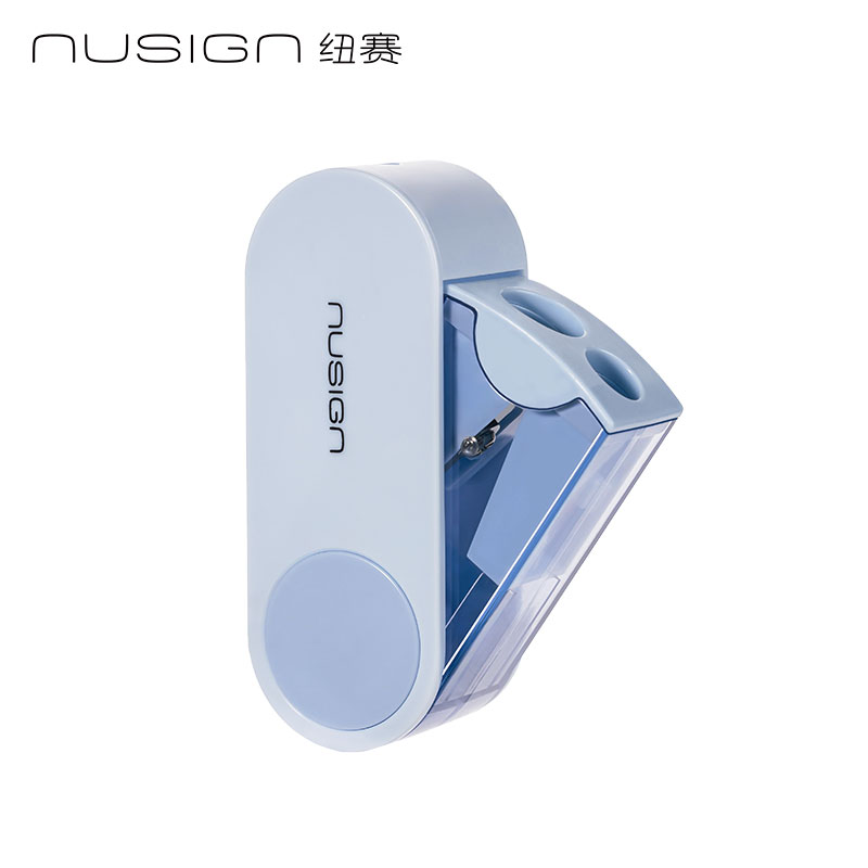 纽赛NS074FOLD旋转密封门双孔卷笔刀(个)(微风蓝)