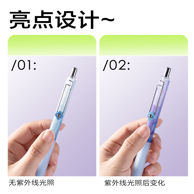 纵横SA416速干按动常规中性笔0.5mmST头(黑)(4支/盒)