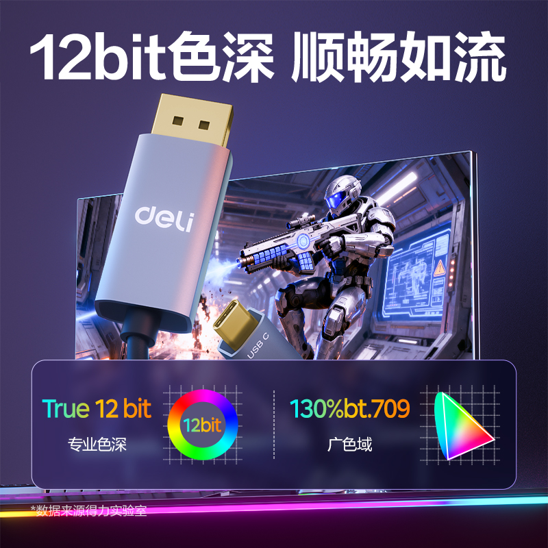 纵横AF300U-15C转DP1.4线8K合金PVC款1.5米(黑色)(条)