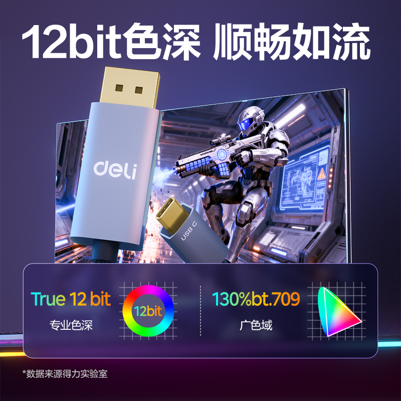 纵横AF320U-15C转DP2.1线16K合金棉网款1.5米(黑色)(条)