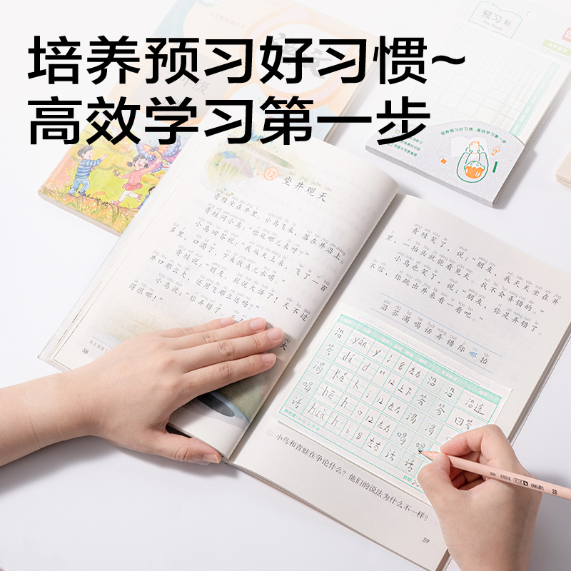 纵横BT416生字预习贴记事贴110*148mm-60张(预习格式)(本)