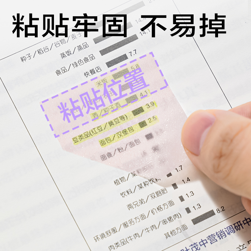 纵横BT420乐素彩妆膜类记事贴组合盒装-可书写-5*30张(混)(盒)