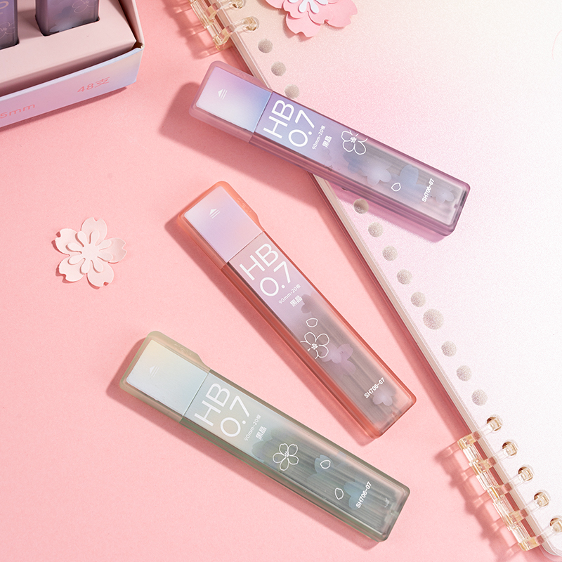 纵横SH706-07樱花黑晶高品质铅芯HB0.7-90mm(混)(支)