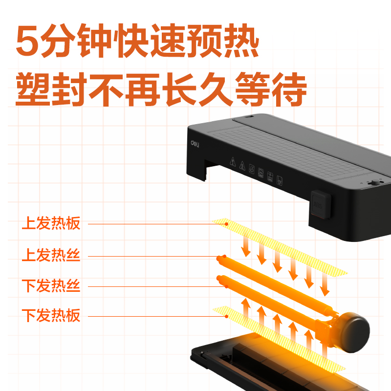 纵横GQ408个人塑封机(黑)(台)