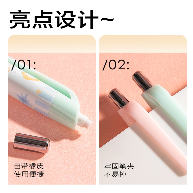 纵横SH224-05萌宠下午茶塑料活动铅笔0.5MM(混)(支)