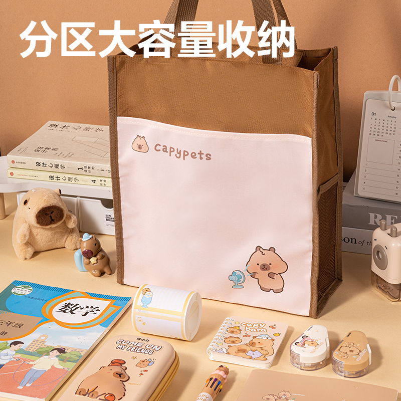 纵横BL757卡皮巴拉简约补习袋(混)(个)
