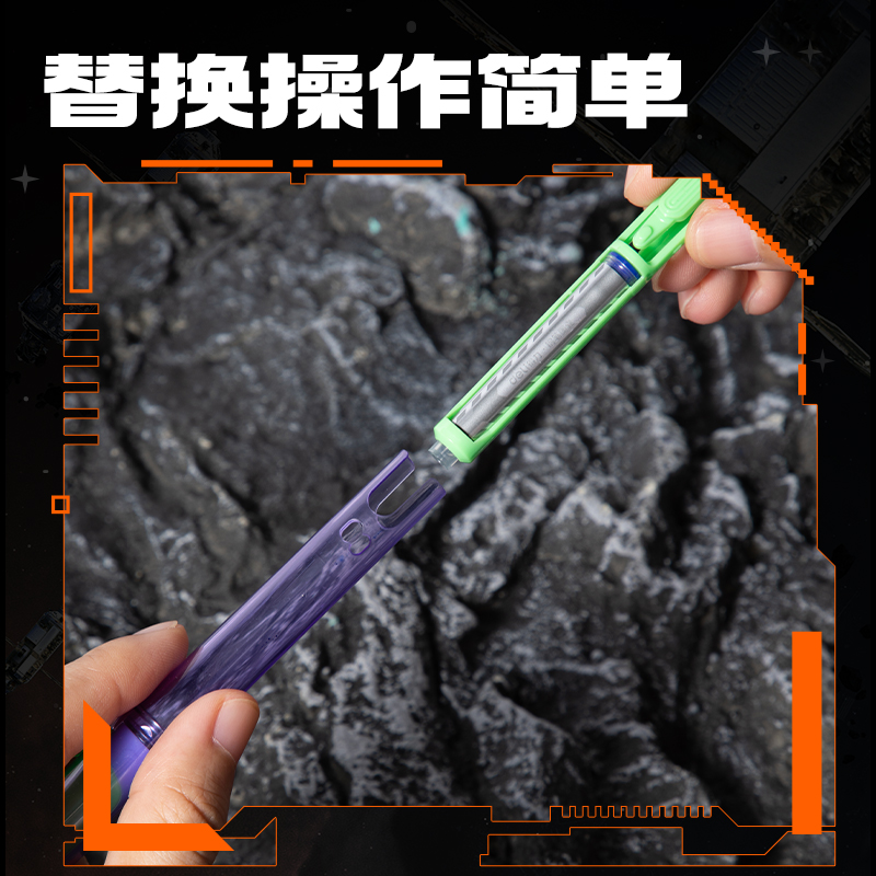 纵横SS029六边形战士墨能舱易水洗学生钢笔墨囊(晶蓝)(10支/盒)