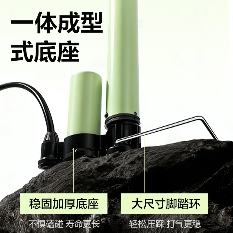 安格耐特FD405_59cm大号钢管打气筒(带泵款)(绿)(个)