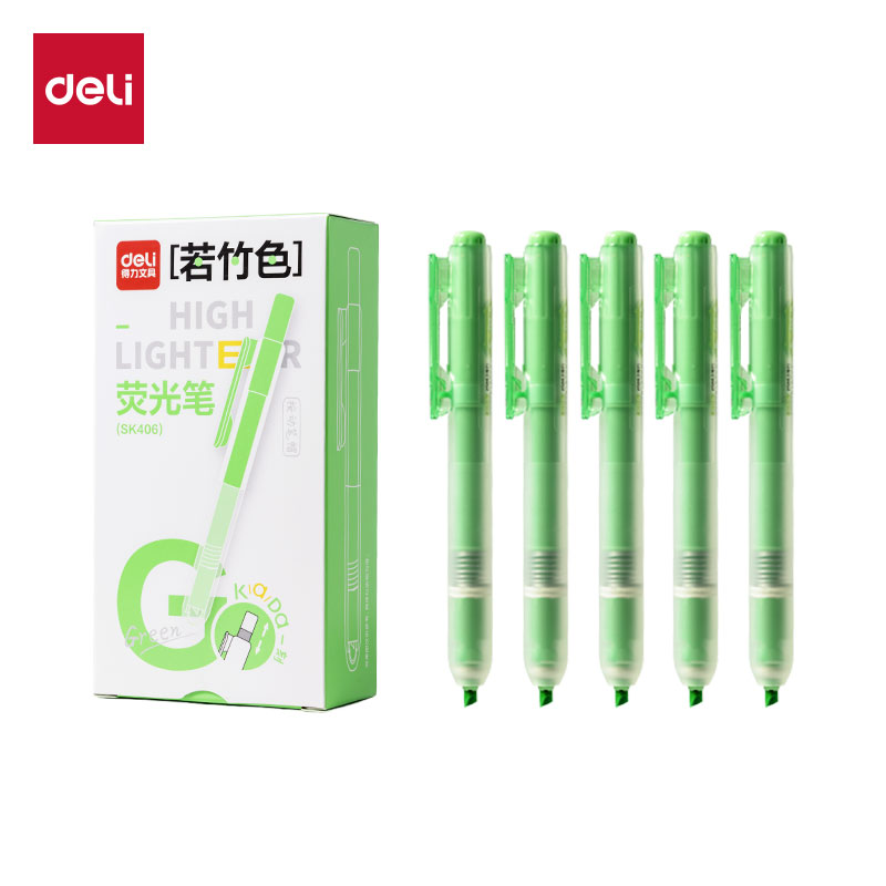 纵横SK406按动荧光笔荧光色系(支)(若竹色)