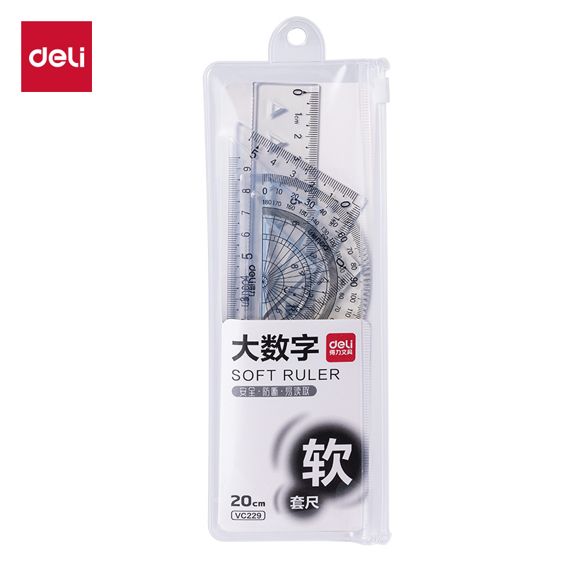 纵横VC229简约软套尺20cm(透明)(套)