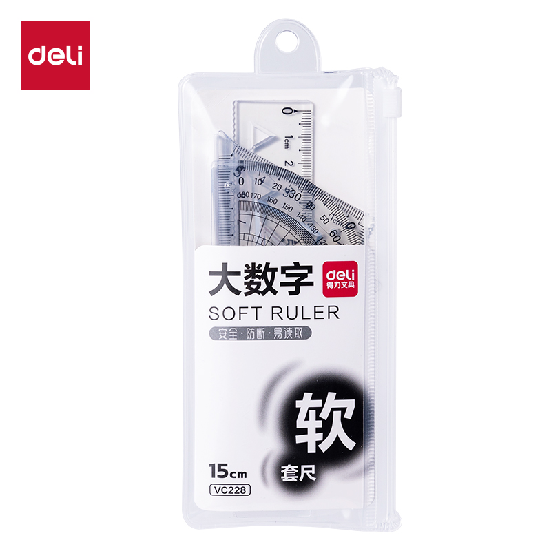 纵横VC228简约软套尺15cm(透明)(套)
