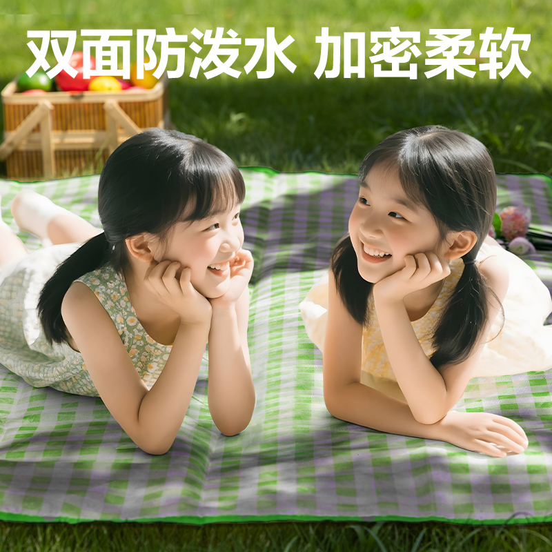 安格耐特FT558无纺布野餐垫2mx2m(绿格子)(绿色)(个)