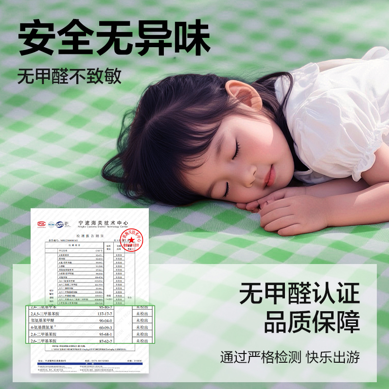安格耐特FT558无纺布野餐垫2mx2m(绿格子)(绿色)(个)