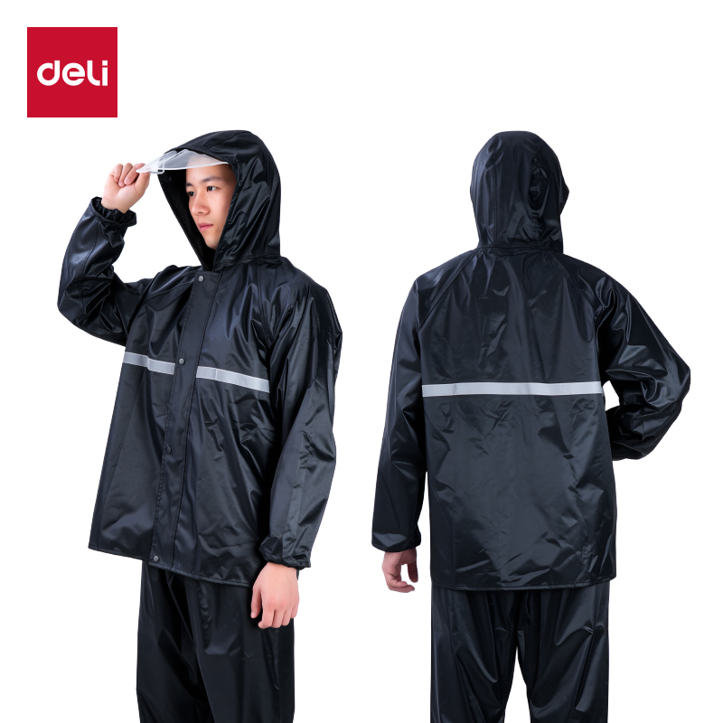 纵横LQ632牛津布分体式雨衣-XL码(黑)(1件/袋)