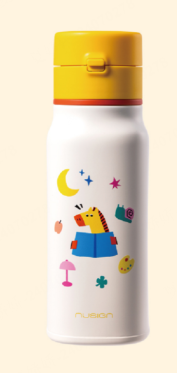 纽赛NS901-H马年限定弹盖式保温杯380mL_316L(黄)(个)