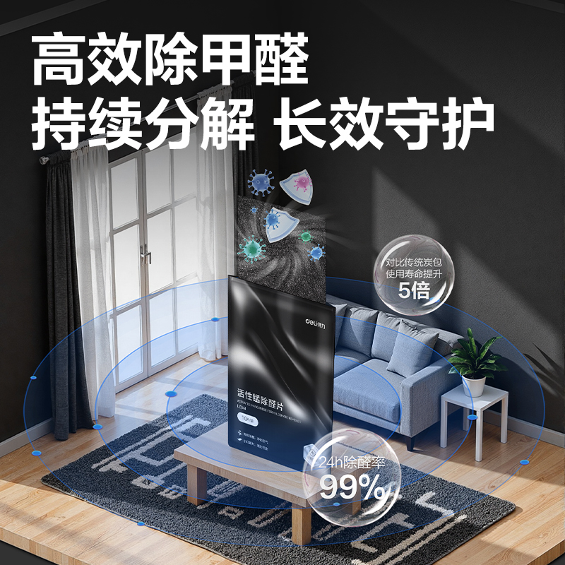 纵横LZ341活性锰除醛片10片(黑)(包)