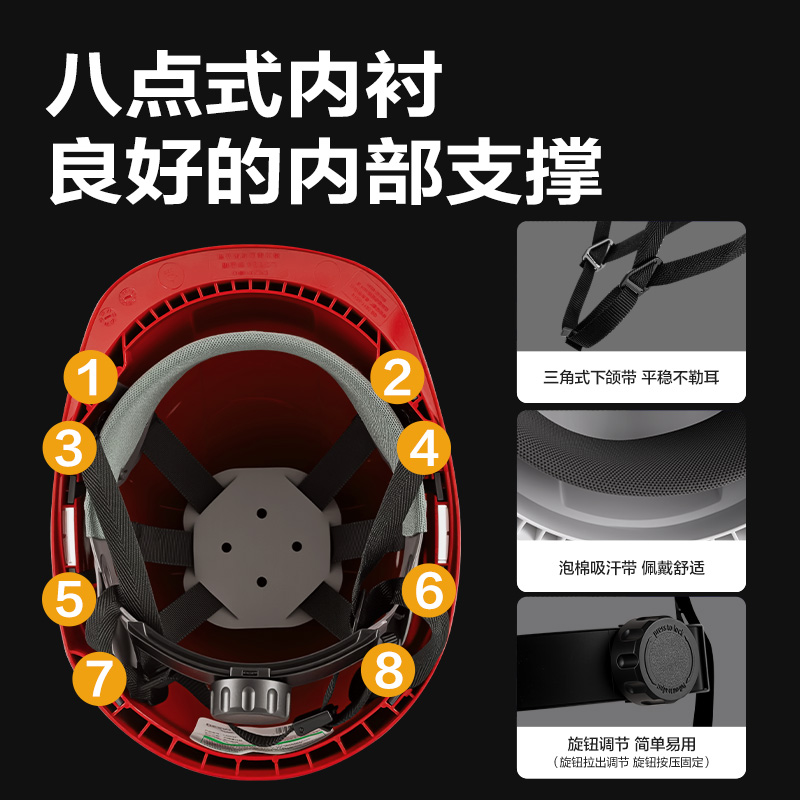纵横得心LQ634安全帽(红)(个)