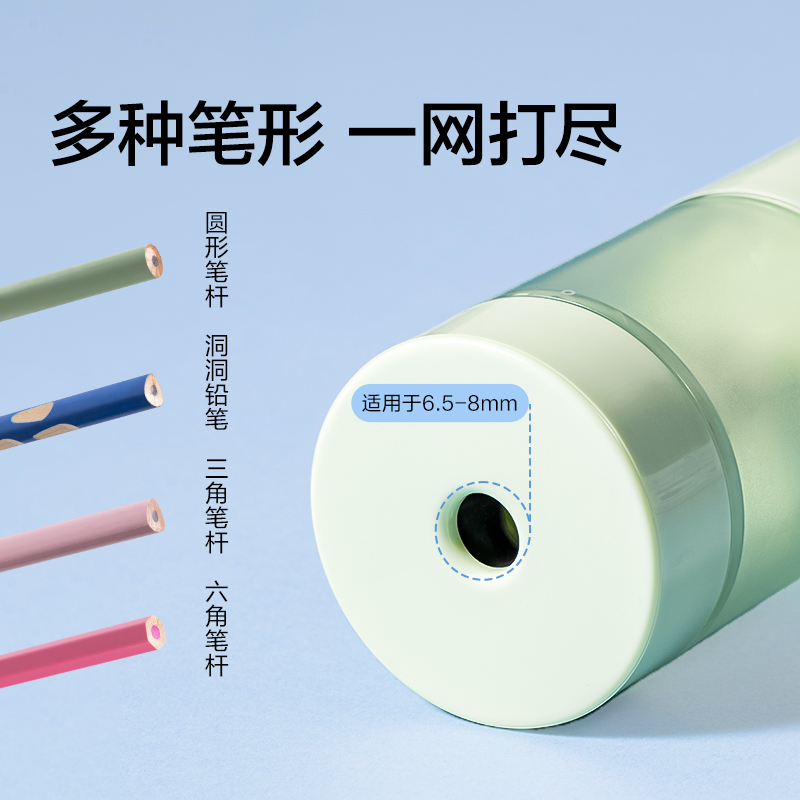 纽赛NS075MINIROLL手持式电动卷笔刀(个)(旷野绿)
