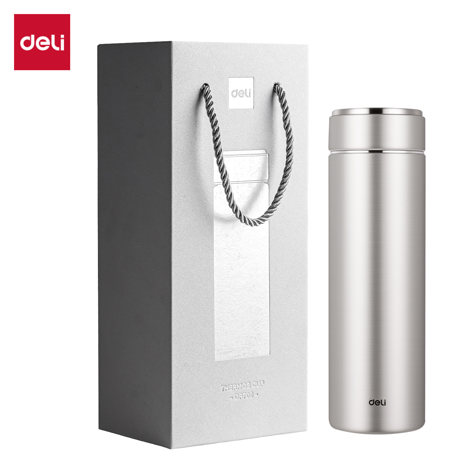 纵横DP700保温杯旋盖500mL(银色)(盒)