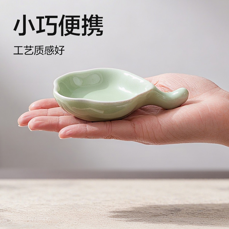 纵横HW719-A陶瓷梅花墨碟(绿)(个)