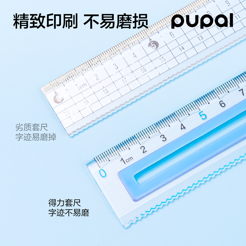 纵横PL7步乐软胶防滑套尺15cm(蓝)(套)