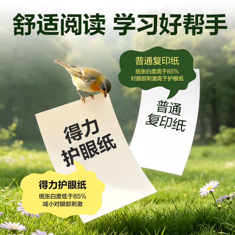 纵横ZF6015护眼复印纸A4-80g-1包(含快递包装)(混)(包)